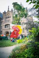 rooster mural